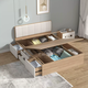 Yusenyi custom-made Bunny ENF grade solid wood small apartment high box storage bed sheet double tatami drawer storage 2 types of Bunny E0 grade particle board 1000mm*1900mm