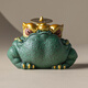 2025 Chinese-style creative Tianji Golden Toad desktop decorations, office study, money dropped from the sky, tea pet decorations, green sandstone colored gold magical four beast ornaments_Tianji Golden Toad gift box without Specifications