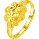 Saturday blessing heart-to-heart gold ring women's pure gold birthday gift price AA012637 Huokou No. 13, about 3.64g