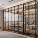 Yusenyi wall-mounted custom-made glass wine cabinet wine cabinet brushed gold display cabinet eight doors