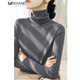 Mrdiane wei turtleneck sweater women's wool sweater fashionable inner layer warm women's bottoming shirt top black one size