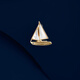 KAMALUN light luxury white sail brooch men's exquisite and compact Smooth sailing sailing corsage brooch birthday gift for elder leaders Smooth sailing sailing corsage birthday gift