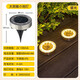 Solar outdoor lights, courtyard underground lights, plant fill lights, garden decorative lights, ambient lights, aisle landscape lights, solar small floor lights, stainless steel warm light models, 4 pack, free ground plug