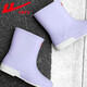 Pull-back rain boots for women all seasons waterproof non-slip short boots non-slip rain boots rubber shoes water shoes work shoes fashion HXL013 light purple 37