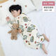 He Jiagong pajamas one-piece zipper new baby artifact children's velvet sleeping bag male and female baby flannel home clothes big-mouthed duck 90 cm_recommended height 76-84cm