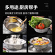 Vnash 304 stainless steel basin soup basin thickened vegetable basin rice basin kitchen basin salad seasoning basin commercial household 20cm