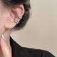 CEENIU multi-layered zircon ear bone clips for women without pierced ears, light luxury and high-end ear clips 2025 new versatile cold style ear jewelry silver zircon C-shaped ear clips 2 pieces