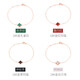 18K gold four-leaf clover bracelet AU750 color gold rose gold gold five-flower bracelet red agate birthday gift for girl rose gold red agate