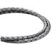 PANDORA double-circle braided leather metal bracelet unisex couple style gray gray 41 brand original box