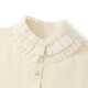ELLE KIDS children's clothing ruffle collar velvet shirt girls autumn and winter new French sweet and elegant shoulder top