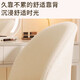 Simple Cream Style Dressing Stool Home Bedroom Makeup Chair Internet Celebrity Ins Back Chair Dressing Stool Solid Wood Legs Fixed Style - Off-White Lamb Velvet
