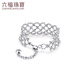 Lukfook Jewelry Lace Platinum Ring Platinum 950 Chain Bead Soft Ring Price GJP0014DS Approximately 2.10 grams