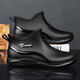 Anti-slip rain boots men's autumn and winter short-tube wear-resistant waterproof shoes kitchen wading construction site labor protection wear-resistant soft-soled rain boots men 8817 black 41