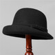 Fangchi felt mother hat women's French retro bow bucket hat autumn and winter rich style hat mocha color M (56-58cm)