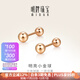 Ming brand jewelry 18K gold color rose gold earrings bright small gold ball earrings for gift women CSH0307 pricing 18K gold earrings about 0.78-0.84 grams