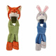 COMIC SOUL Zootopia's same style hooded scarf three-in-one, warm, soft and cute, a magical item for besties to produce in autumn and winter. Fox Nick hooded scarf + gloves, high-end quality/fine workmanship