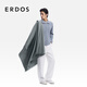 ERDOS men's cashmere milled jacquard blanket 26 years early spring new home striped warm shawl cement gray 180cmX160cm