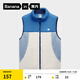 Jiao Nei Xiaorepi 302++ children's polar fleece vest for boys and girls, warm vest for autumn and winter students, sapphire blue color matching 140