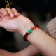 Yogurt natural blood amber southern red single circle amber bracelet turquoise pattern beads Lutongfu brand bracelet for women 8MM blood amber