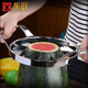 Dongchu Extra Large Stainless Steel Watermelon Cutting Multifunctional Cantaloupe Cutting Slicer Apple Silver All-Steel Round Melon Slicer