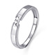Wanfulong Platinum PT950 Ring Platinum Couple Style Pair Ring Live Mouth Adjustable Gift for Girlfriend’s Birthday Can Be Customized One Thing One Certificate Supports Appraisal You will be compensated 10% for a fake one
