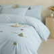 Yalu Class A baby milk velvet four-piece set double-sided velvet winter thickened warm coral velvet sheet quilt cover bedding Lucky Tree-Light Blue Thickened Class A maternal and infant grade milk velvet bed sheet style 1.8m four-piece quilt cover 200x230cm