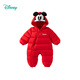 Disney children's clothing baby unisex down jumpsuit infant and toddler casual comfortable warm winter new crawler suit big red Mickey 90cm