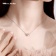 Miss JuJu pt950 pure platinum heart-linked necklace for women, fashionable platinum chain gift for wife, weight 4.1-4.3g, length 43+2cm