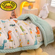 G.DUCKKIDSA type knitted cotton baby quilt, beanie quilt, children's winter quilt, winter kindergarten small quilt quilt, spring and autumn quilt core, Little Dinosaur type a maternal and infant knitted cotton + beanie fleece 100*120 winter quilt 2Jin Jin equals 0.5 kg for infants