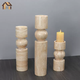 Yusenyi Modern Light Luxury Natural Marble Candle Holder Ornament Model Room Hotel Living Room TV Cabinet Dining Table Style 1 Black Ball
