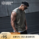 MUSCLE DOG肌肉狗 运动背心男士夏休闲百搭宽松圆领宽肩健身工字背心训练服 灰绿色 2XL