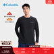 Columbia Outdoor 25 autumn and winter new men's silver point thermal UPF50 sun protection T-shirt XE9365 010 black Asia-Pacific slim fit M (175/96A)