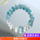 Gnomanman sea-grained stone bracelet for women, blue beaded jewelry, gift for girlfriend, beads 10mm