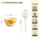 Cute gourd ceramic household cream rice bowl girl heart net salad cartoon hand-painted high-value heart bowl large capacity honey bear one bowl one spoon (2 colors random)