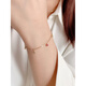 Luanjie simple Korean pure 14K gold female color diamond hollow camellia insK gold hand jewelry anklet gift bracelet
