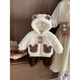 G.duck Little Yellow Duck Boys Children's Style Winter Down Jacket New Suit Plus Velvet Thickening Cute Style Style Clothes Off-White Bear Cotton Jacket + Pants 90 cm (about 9-14 months)
