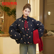 YAYA (YAYA) Women's Short Down Jacket 2025 Autumn and Winter New Fashion Sweet Printed Warm Jacket XJ Beige M (160/84A)