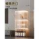 Yusenyi wine cabinet display cabinet home with glass cabinet living room wall cabinet storage cabinet second generation six-sided hard acrylic board 2 compartments with lights single door