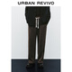 UR2025 new winter men's retro casual elastic waist drawstring plus velvet wide leg pants UML650125