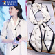 Woodpecker Long Small Silk Scarf Women's Spring and Autumn Versatile Scarf 2024 New Binding Bag Fashion Versatile Matching Shirt Scarf Women Spotted Horse Head-White