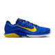 NIKE men's tennis shoes, cushioning, wear-resistant, non-slip, supportive, blue and yellow woven upper, rubber outsole Blue, Yellow 48.5
