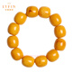 Layun Feiyin collectible chicken oil yellow beeswax bracelet men's old honey barrel beads optimized amber single circle jujube beads old type beads old material 18*18mm (one item, one certificate)