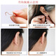 Puman Zhuji Earrings Women's 990 Gold Earrings Men's 925 Ear Bone Nails Curved Hook Silver Glossy 2.5MM Straight Needle