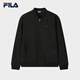 FILA Official Men's Woven Jacket 2025 Winter New Business Commuting Jacket Basic Casual Jacket True Black-BK L 175/96A/L