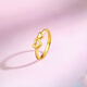 Saturday Fortune (ZLF) Gold Ring Women's 5D Hard Gold Two Hearts Solid Gold Ring Pricing No. 12-0.91g