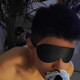 Universal sexy eye mask for men, black ascetic style, boys' sentiment, sports raw leather, sexy flirting, couple training, black light-blocking eye mask