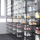 Shoe cabinet fully see-through transparent acrylic shoe box shoe wall display cabinet a sneaker storage box j internet celebrity shoe rack collection side classic black 8 pieces 325x270x190mm