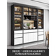 The middle shopkeeper living room wine cabinet display cabinet against the wall 2025 solid wood light luxury tea wine cabinet storage cabinet with glass door 60A+120A+60A/white door free delivery