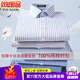 Youngor men's 100% cotton long-sleeved shirt 2025 summer new business casual professional formal wear free of charge 6623 thin blue and white stripes 42 recommended 160-175 Jin Jin equals 0.5 kg