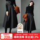 Late White Sheep Wool A-Line Skirt 2025 Winter Popular Style Western Fashion Temperament Versatile High Waist Slimming Wide Swing Umbrella Skirt Dark Gray M